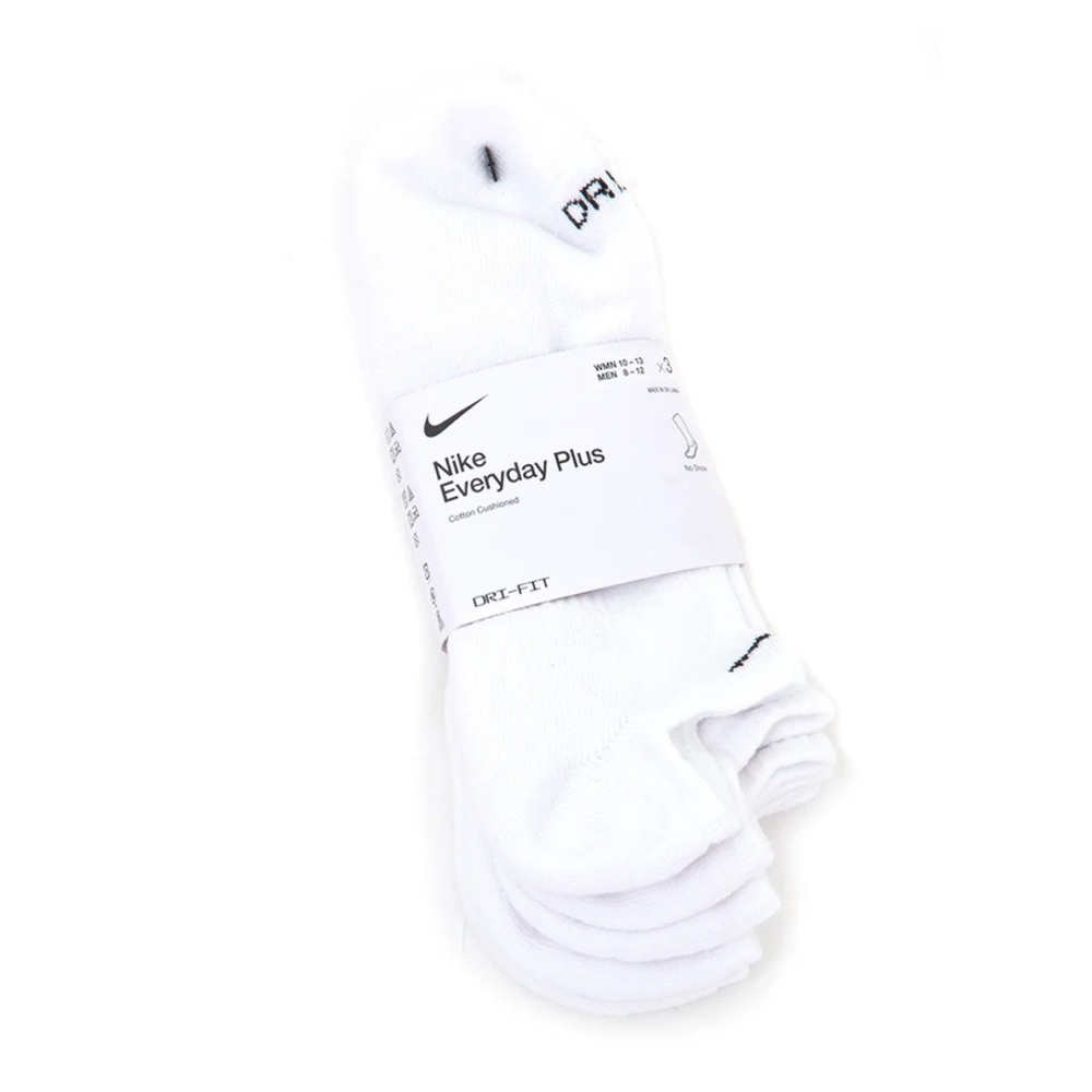 Nike dri-fit everyday plus cotton cushioned no-show ankle socks SX6889-100